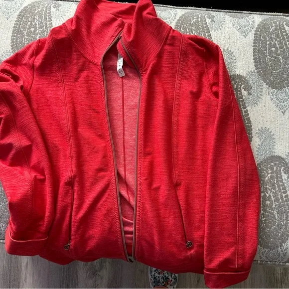 Lululemon Athletica Red Heathered Jacket. Only worn a handful of times. - Picture 2 of 3